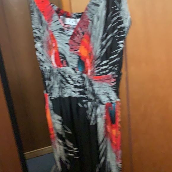 Maxi   Thin strap dress with peacock design  never worn - Picture 2 of 6